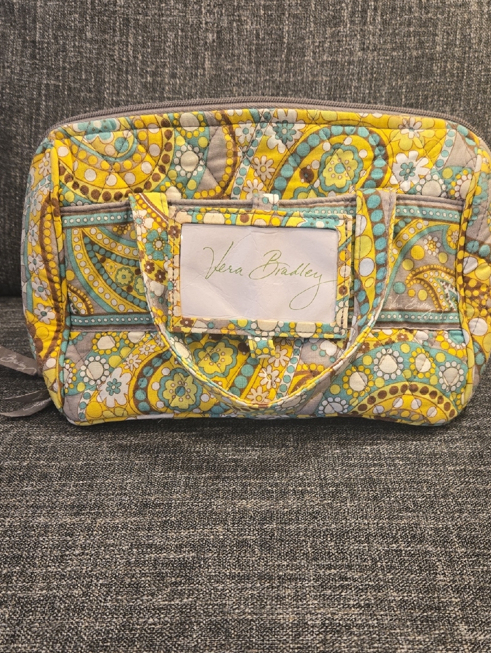 Vera Bradley Lemon Parfait Cosmetic Bag